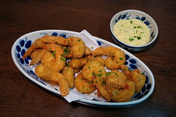 Camarão Frito - Prato - Refeição - Restaurante - Cheff - Comida