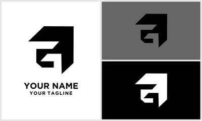 Geometric letter G tech logo design inspiration.