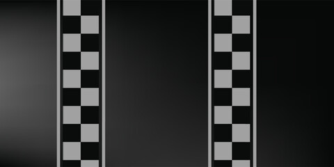 Obraz premium Finish line racing background top view,Vector line racing background