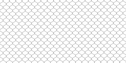 Fototapeta premium Wire mesh fence isolated on white background
