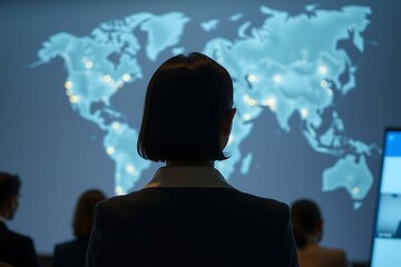 Generative AI global network analysis presentation in progress.