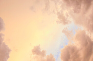 beautiful romantic sunset sky panoramic