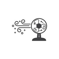 vector design of fan icon outline.