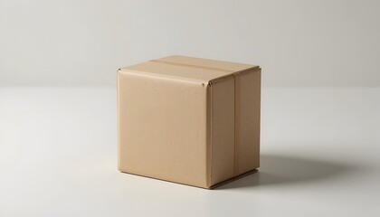 Securely packaged box ready for shipping offers versatile mockup for product delivery and e-commerce promotions with a clean, modern aesthetic