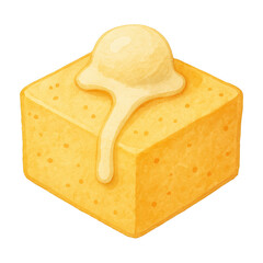 PNG Delicious buttery honeycomb illustration.