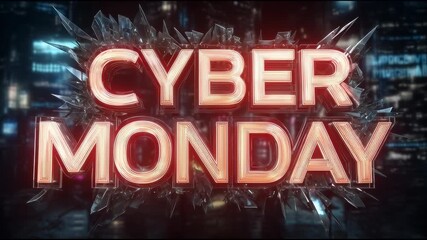 Bold neon lights showcase Cyber Monday deals - Powered by Adobe