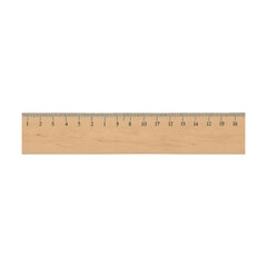 PNG Wooden ruler with precise measurements.