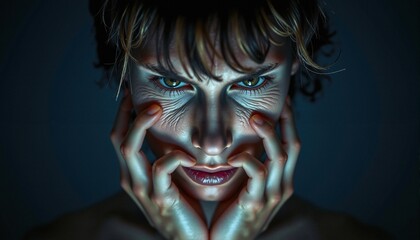 Mysterious Intense Glowing Portrait