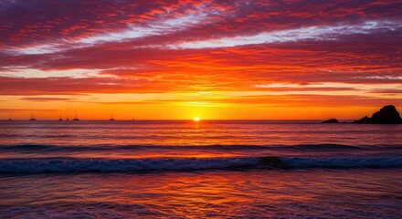Obraz premium sunset at the beach