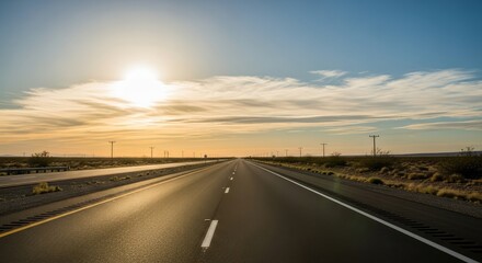 Fototapeta premium sunset on the highway