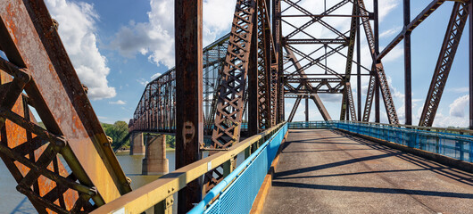 Chain of Rocks Bridge over the Mississippi River between Missouri and Illinois near St. Louis, MO
