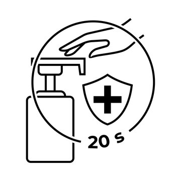 hand sanitizer dispenser black outline clip art preview