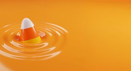 Halloween candy background with orange ripple effect
