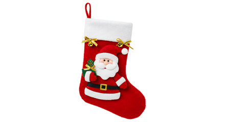 christmas sock isolated on white transparent background