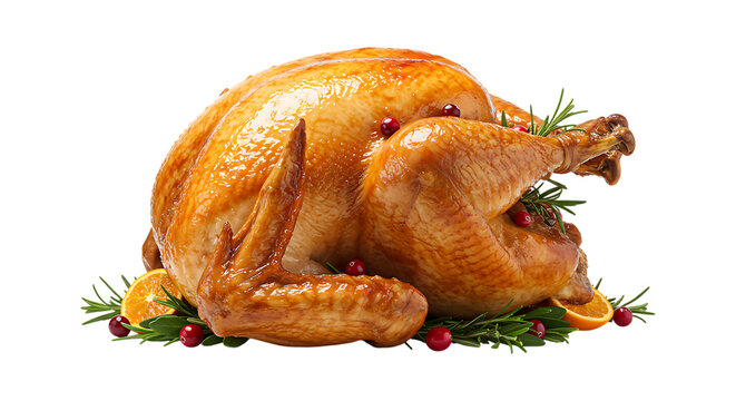 Christmas turkey isolated transparent background