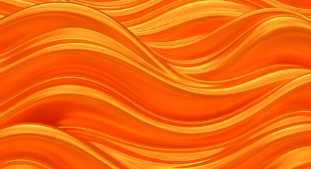 Dynamic flowing waves in bright orange tones, creating a sense of energy and motion. Ideal for digital design, branding, or vibrant presentations. AI-generated design