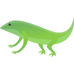 Green Lizard Animal Illustration Transparent Background