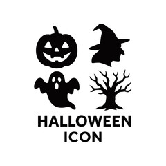 hellowen icon Silhouette vector