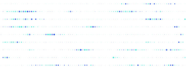 Abstract digital background with glowing blue and green stars forming horizontal lines, representing data flow or a futuristic network.