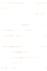 Abstract digital pattern with rows of colorful, stylized triangular shapes on a dark background, creating a modern festive or data-like visual.