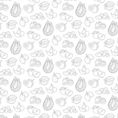 Seamless Pattern of Abstract Black Dots and Shapes on White Transparent Background Vector Illustration Subtle Texture Repeating Design Element