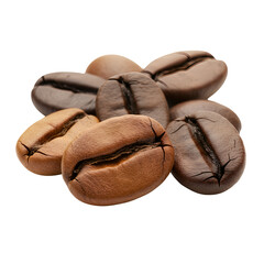 Obraz premium Isolated Coffee Beans on Transparent PNG Background for Food, Beverage, and Graphic Design Projects