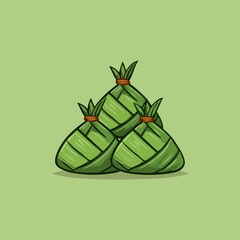 Indonesian rice wrap ketupat art