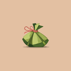 Eid gift symbolic ketupat illustration