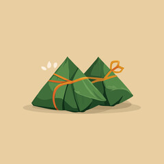 Eid rice dumpling icon flat design