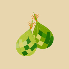 Eid Mubarak leaf pack vector