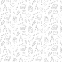 Seamless Pattern of Religious Symbols in Black and White on a Transparent Background Representing Faith and Spirituality