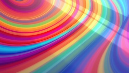 Obraz premium Abstract gradient stripes in vibrant, ethereal rainbow hues create a dreamy, flowing background, vibrant, smooth