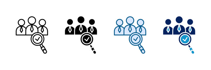 Audit Team Icon Set Multiple Style Collection