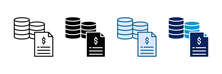 Profit Report Icon Set Multiple Style Collection