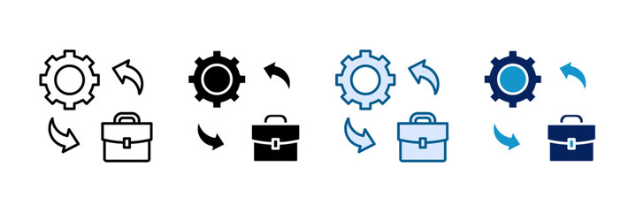 Workflow Icon Set Multiple Style Collection