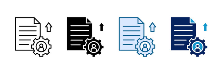 Process Icon Set Multiple Style Collection