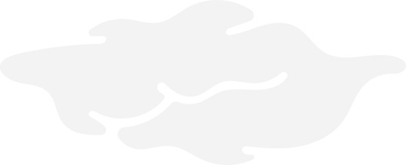 Obraz premium Abstract white organic shape with subtle lines on a transparent background clean and modern design element