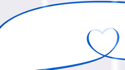 ハート型のリボンのデコレーションフレーム、16:9サイズ