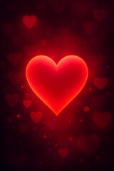 Romantic Glowing Heart Background &ndash; Pink and Red Bokeh Lights for Valentine&rsquo;s Day Design