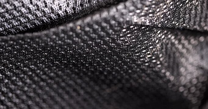 woven fabric to ensure air circulation, black thick fabric to provide ventilation at the back of backpacks and bags