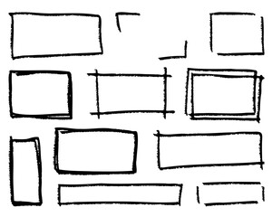 手書きの枠線・フレーム・四角