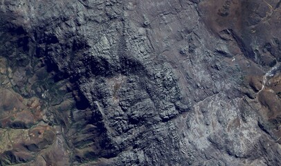 Madagascar Highlands: Aerial View of Mountains and Erosional Landscape
