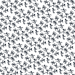 Small bunches of lines and small people in the form of art.