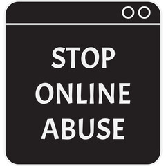 Stop Online Abuse Message With Cyberbullying Awareness On Transparent Background