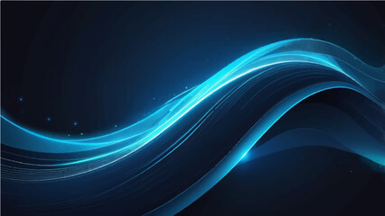 Abstract blue wave vector design for a business concept wallpaper or banner template with flowing lines and a modern art pattern