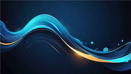 Abstract blue wave vector design for a business concept wallpaper or banner template with flowing lines and a modern art pattern