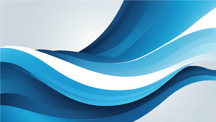 Abstract blue wave vector design for a business concept wallpaper or banner template with flowing lines and a modern art pattern