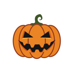 Spooky halloween jack o lantern pumpkin scary face orange festive autumn holiday decoration