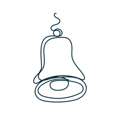 continuous line drawing notification bell doodle