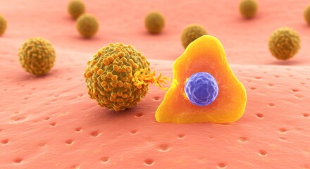 x-default Immune Response Killing Cancer Cell